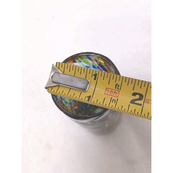 Handblown Shot Glass 4" Multicolor Confetti Rainbow Collectible Party Replacemen - Picture 6 of 7